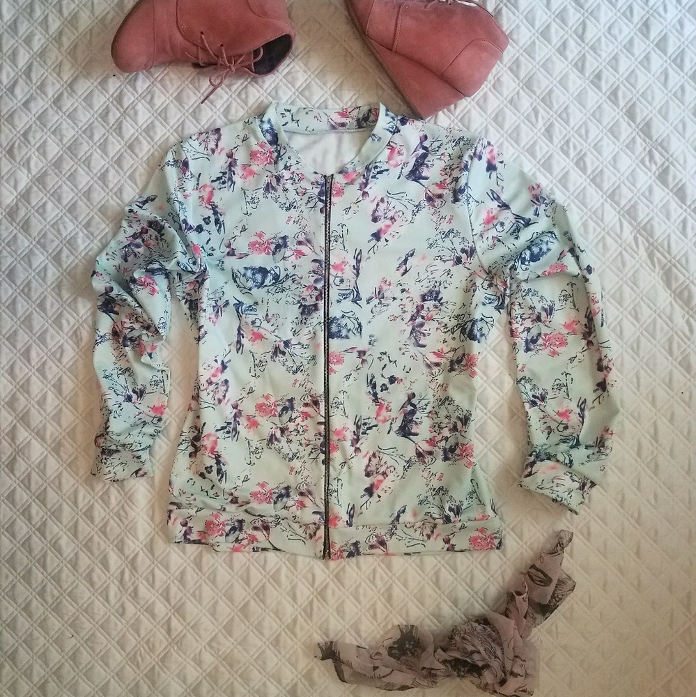 Floral moto jacket!